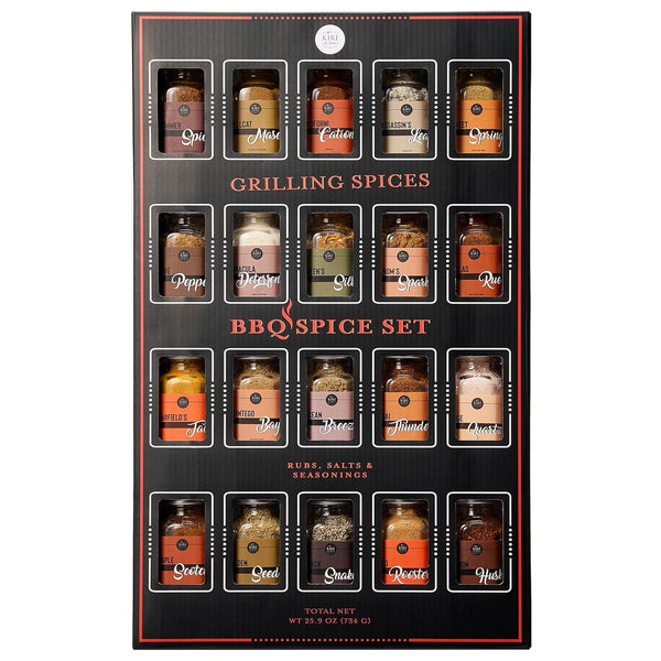 Large Gourmet Smokehouse BBQ Spice Rub Set Grilling Gift Set, 1.25oz Each-