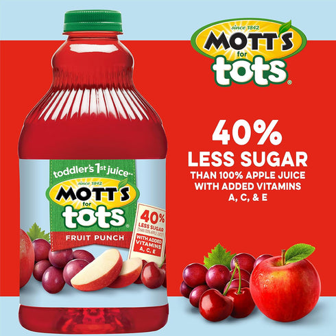 Immunity 64-Ounce (Pack 8) Mott's Motts for Tots Fruit Punch, Support, Bottles