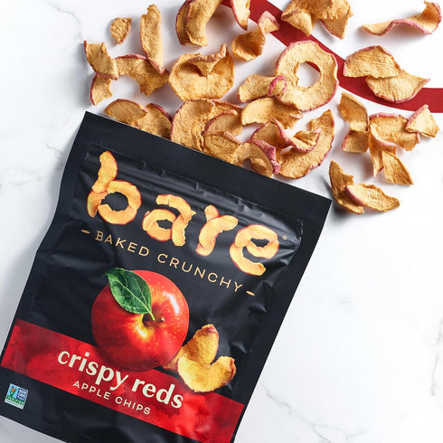 3.4oz bare Baked Crunchy Apple Chips, Fujis & Reds, Bag