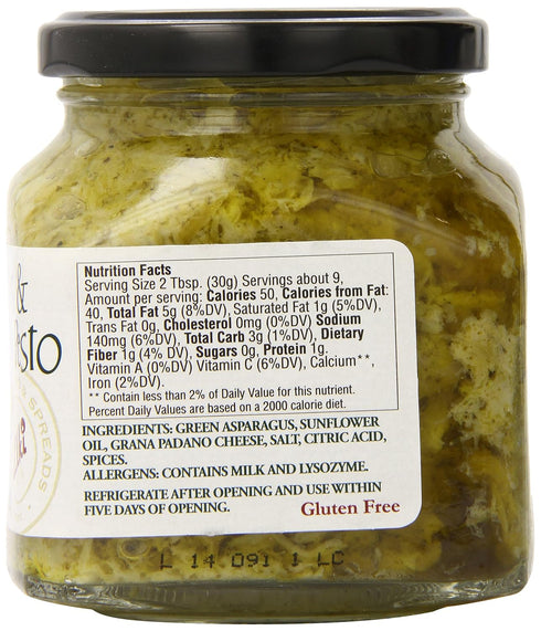 Elki's Gourmet 9.9 Asparagus and Italian Cheese Pesto, Ounce