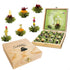 Creano Flowering Abloom Tea - Blooming Gift Set in Stylish Wooden Box,