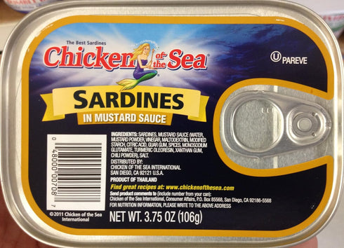 Chicken of the Sea Sardines in Mustard Sauce 3.75oz (9 Tins)