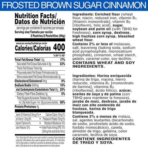Pack, (64 Pop-Tarts Toaster Pastries, Breakfast Foods, Kids Snacks, Value Frosted Brown Sugar Cinnamon Pop-Tarts)