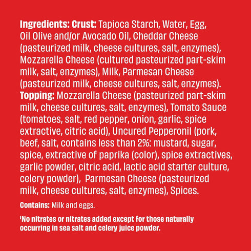 Against The Grain Frozen, 6oz Uncured Pepperoni Pizza Singles, Gluten-Free, Grain-Free, Seed Oil-Free, Single Serve