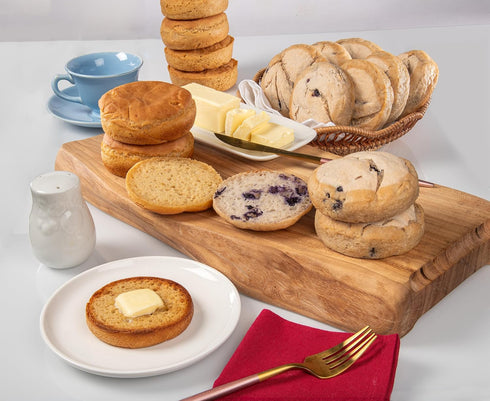 11oz (6Pk) Katz Gluten Free Blueberry English Muffins. No Soy and Eggs, Dairy Free, Nut Free. Kosher Breakfast Bread