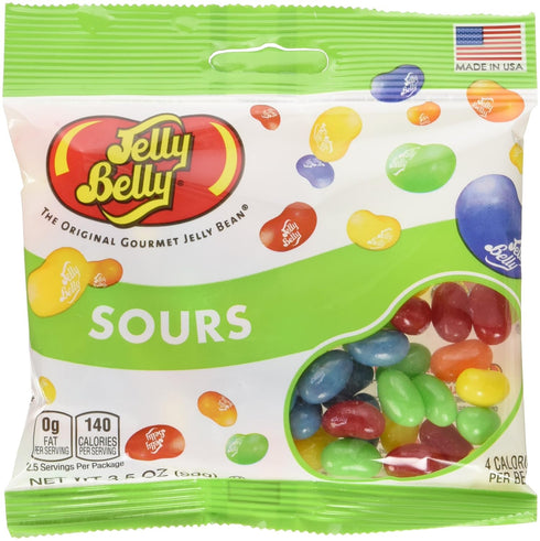 Jelly Belly Sours Jelly Beans, Sour Fruit Flavors, 3.5-oz, 12 Pack