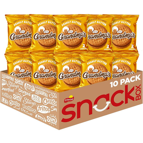 Grandma's Cookies, Peanut Butter, 2.5 Ounce (Pack of 10)