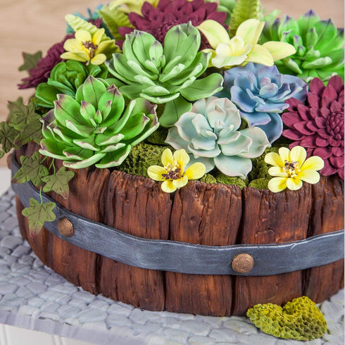 Set 3 9 Count Global Sugar Art Succulents Sugar Cake Flower, Sizes, by Chef Alan Tetreault