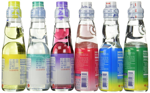 Ramune 6 6 Japanese Soft Drink Mix Variety Flavors Bottles