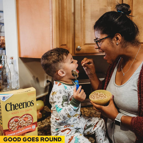 20 oz (Pack 4) Cheerios Cereal, Limited Edition Heart Shapes, Affirmations Box, Heart Healthy, Gluten Free, Giant Size