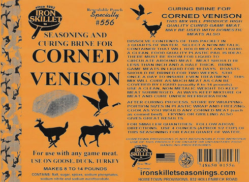 Generic 8-14 lbs, -556 Corned Beef and Venison Curing Brine Mix, Great for Deer and all wild Game, Makes Iron Skillet