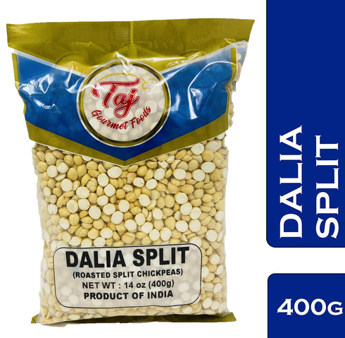 TAJ Gourmet Foods (14oz) TAJ Premium indian Dalia Split (Roasted Split Chickpeas Daliya)