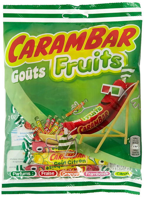 Carambar Gout Fruits, Assorted Fruit Flavors, 130 g (4.58 oz)