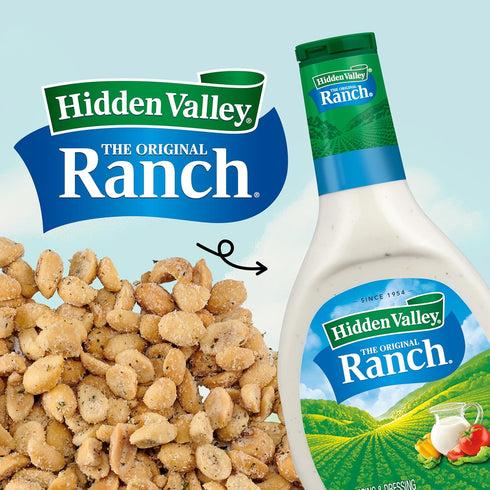 11 oz Snak Club Peanuts with Hidden Valley Ranch Seasoning, Roasted Nuts, Gluten-Free and Kosher Snack, Resealable Bag