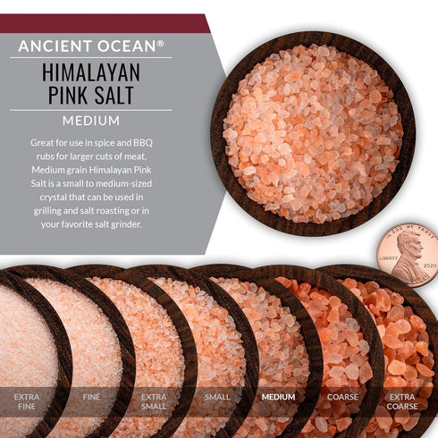 5 SaltWorks Ancient Ocean Himalayan Pink Salt, Medium Grain, Pound Bag