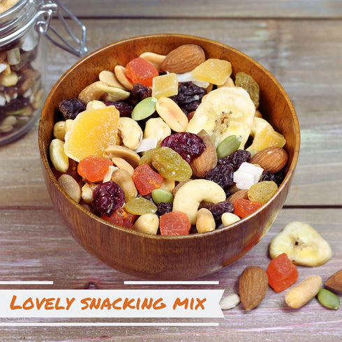 2 Lbs Tropical Mix Trail mix by Its Delish, Bulk Bag | High Energy Boost Fruit and Nut Healthy Snack Medley