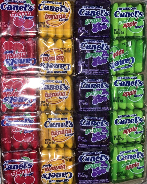 Canel's Assorted Fruit Flavors Chewing Gum, 4 pc, 20 Count