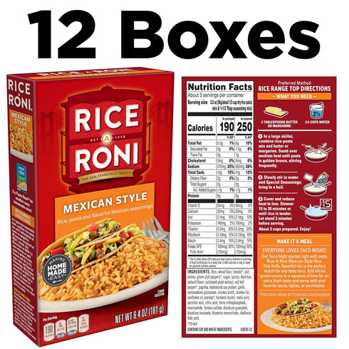 6.4 OZ (12 Pack) Rice-A-Roni Mexican Style