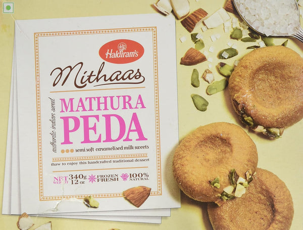 Haldiram's Haldirams, Mithaas Mathura Peda (Indian Sweets), 340 Grams(gm)