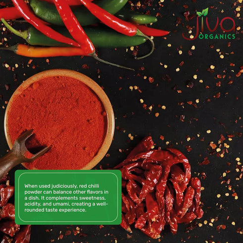 Jiva Organics Organic Red Chili Powder, 7 oz Bag, Extra Hot, Ground Indian Chillies, 100% Natural & Non-GMO