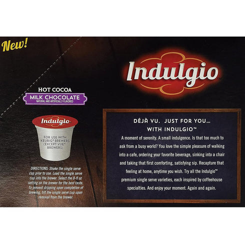 Trilliant Fg013073 Indulgio Milk Chocolate Hot Cocoa Single Serve Brew Cup