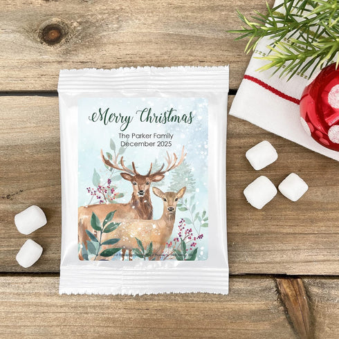 Best Day Ever Spot (Set 24) Christmas Hot Chocolate, Deer Christmas, Hot Chocolate Bar, Personalized Cocoa Favors