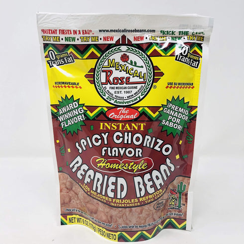 Mexicali Rose 6 Oz (Pack 3) Spicy Chorizo Instant Refried Beans
