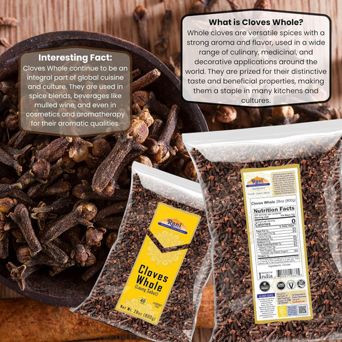 28oz (800g) Rani Cloves Whole (Laung) Great for Food, Tea, Pomander Balls and Potpourri, Hand Selected, Spice ~ All