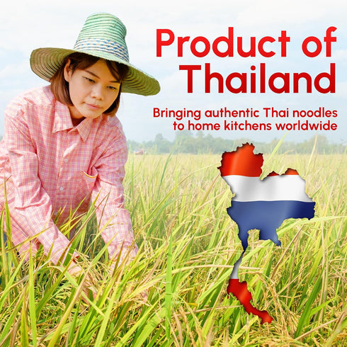16 Pack 4 Rice Stick Noodles for Pho, Stir Fry, Pad Thai, Chow Fun, Ounce Each