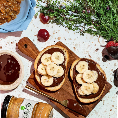 Whole30 12 (1 Pack) Georgia Grinders Hazelnut Creamy Gourmet Nut Butter Spread, Approved, Non-GMO, Gluten Free, No Palm