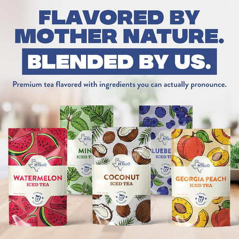 Packets 8 5 Packets (16-Count) HTeaO Watermelon Black Tea Makes Gallons of Naturally Sweet Tea in Minutes Large Tea