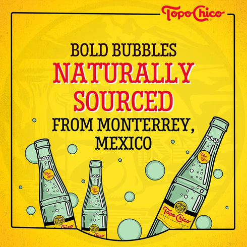 12 Oz (Pack 4), Topo Chico Sparkling Mineral Water, Classic, Fl of Glass