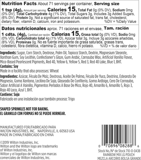Wilton Rainbow Sprinkles Mix, 10 oz.