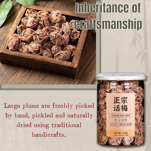 Airsun (228g/8.04oz) Sweet and salty dried plums in an airtight jar | Snack | Candied dried plums | A traditional Asian