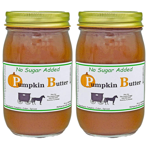 Amish Buggy Amish Made Pumpkin Butter 16 oz. 2pk (No Sugar Added Pumpkin Butter)