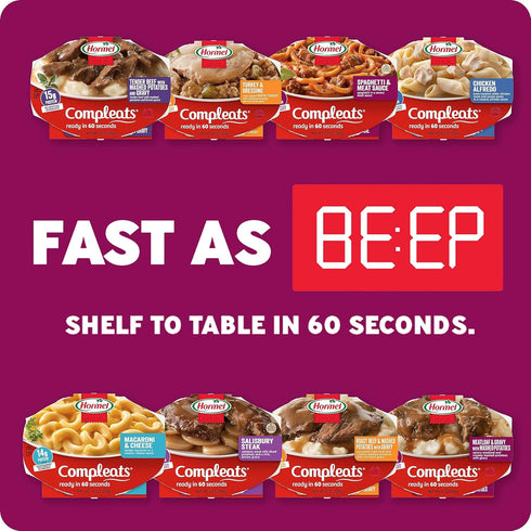 9 (Pack 6) HORMEL COMPLEATS Swedish Meatballs Microwave Tray, Ounces