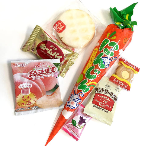 Samurai Kid Set, 36pc Dagashi Japanese Snack Assortment with sticker