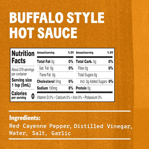 64 Oz. 1/2 TABASCO Pepper Sauce- - Gallon (Buffalo)