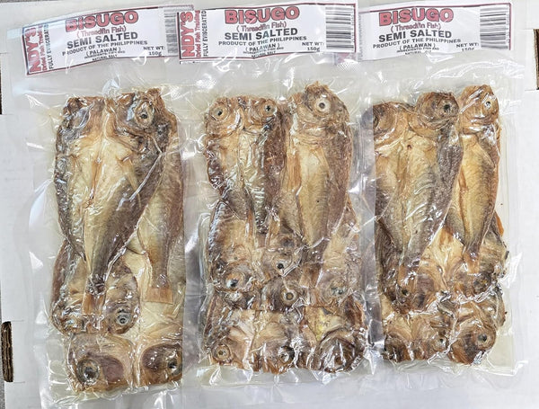 Ndy's Bisugo Semi Salted Threadfin Fish from Philippines, 150g, Pack of 3