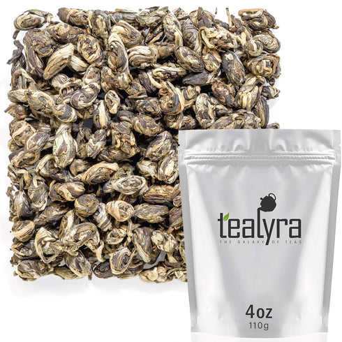 Tealyra Jasmine Phoenix Pearls - Best Chinese Jasmine Green Loose Leaf Tea, 110g (4-ounce)
