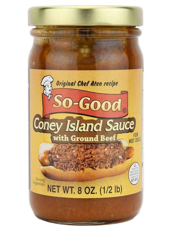 So Good So-Good Coney Island Sauce with Ground Beef 8 oz Jar