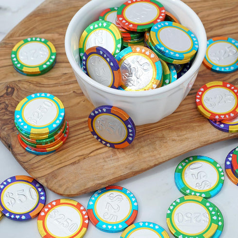 2 Milk Chocolate Casino Coins, Pound Bulk Bag, Chocolate Coins, Individually Wrapped Chocolates