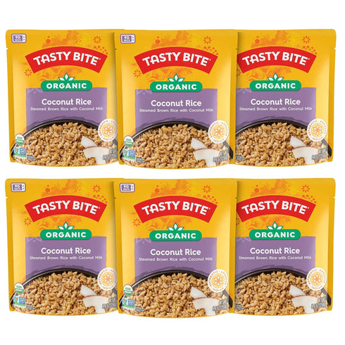 Tasty Bite Organic Coconut Rice, 8.8 Ounce, Pack of 6, Ready to