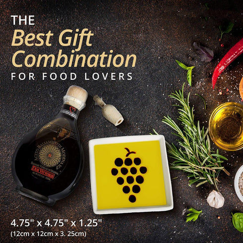 Vineyard Select Olive Balsamic Dipping Plate - Gourmet Flavor Enhancer