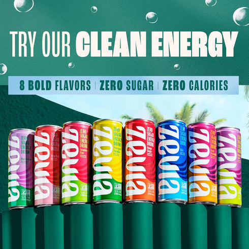 Pack, 12 oz (24-Pack) Zevia Zero Sugar Soda, Rainbow Variety Cans Naturally Sweetened, Non-GMO Project Verified