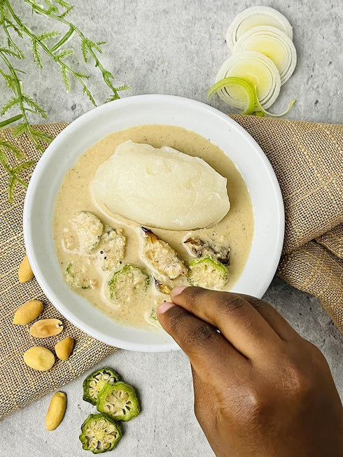 1lb Kopabana Fermented Cassava Fufu | Konkonte | Apku | placali | couscous de manioc |dried water fufu | mandioca| yuca