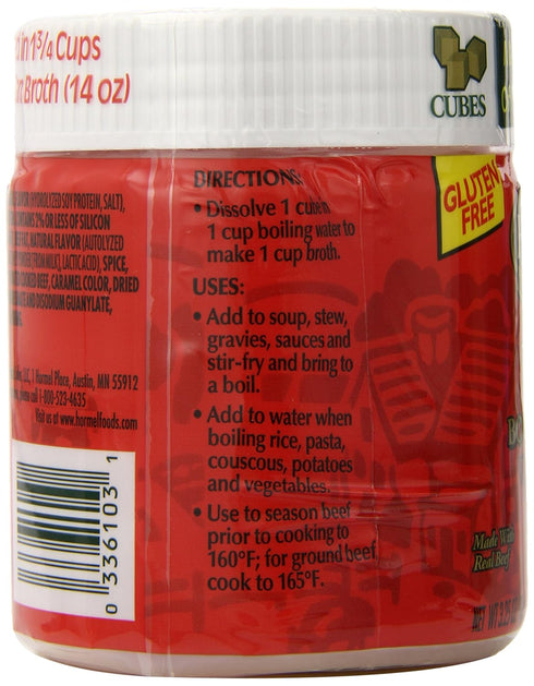 Herb-ox 25 3.2500-ounces (Pack of6) Herbox Bouillon Cubes Beef cubes