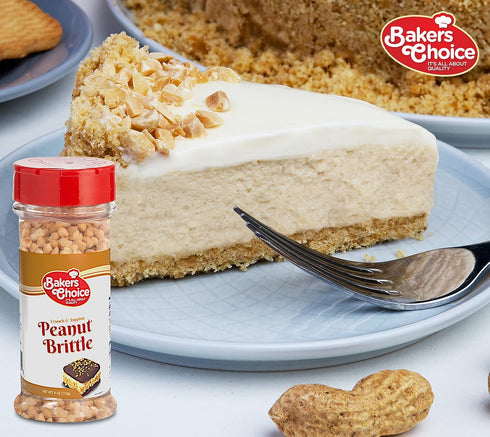 Baker's Choice 4 oz. Bakers Choice Peanut Brittle Crunch - Nut Dessert Ice Cream Topping - For Ice Cream, Sundaes