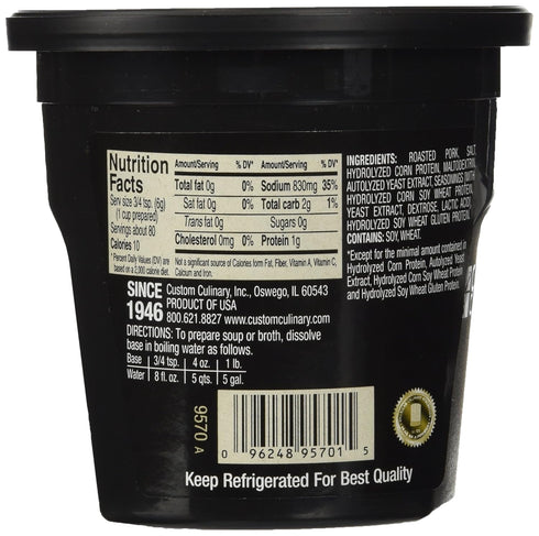 Custom Culinary 1 Gold Label Base Pork, Pound