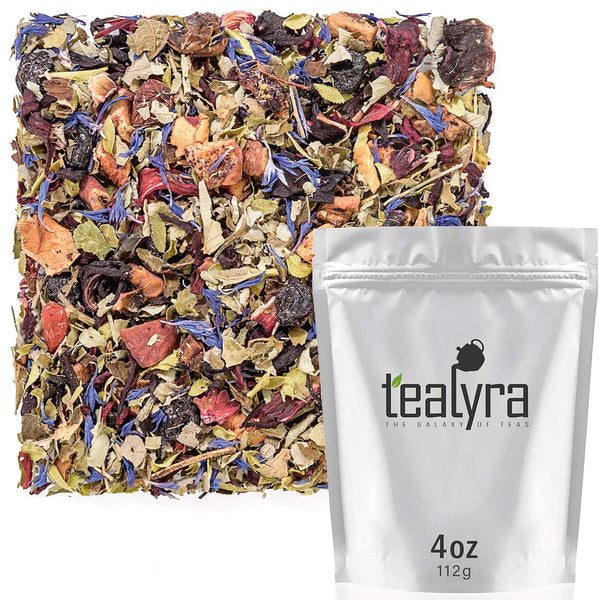 Tealyra Scandinavian Wild Berry Health Tonic, Black Currant, Goji Berry, Hibiscus Loose Leaf Tea, 112g (4-ounce)